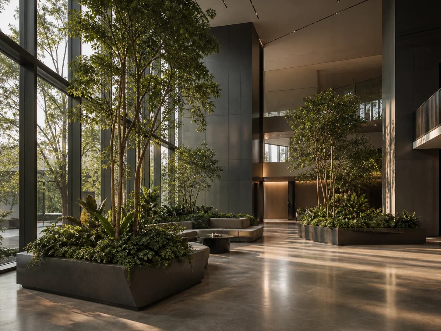 Minimal exterior with modular planters